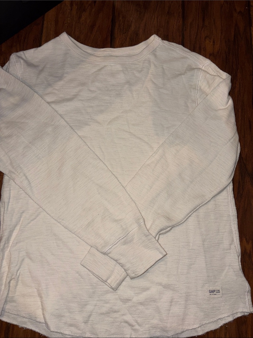 GAP Boys (xl)  Long-Sleeve Thermal Crew — Off-White